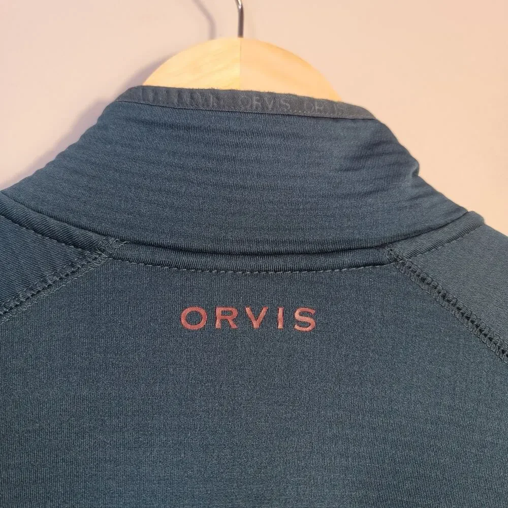Orvis Mens XL Horseshoe Hills Fleece 1/4 Zip Pullover Green